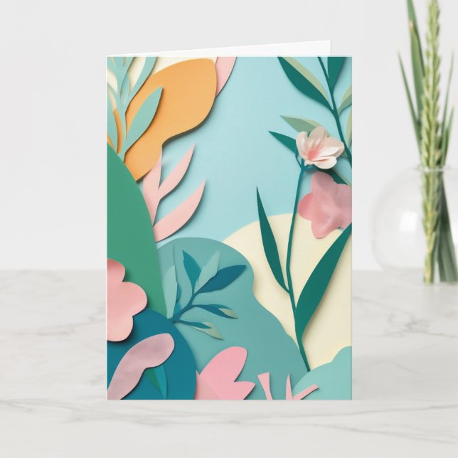 Collage Garden Bloom Card (Front)