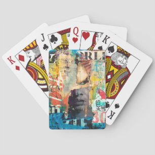 Collage Head Playing Cards