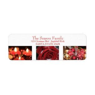 Collage Holiday Address Label