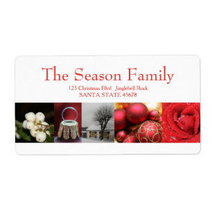 Collage Holiday Address Label