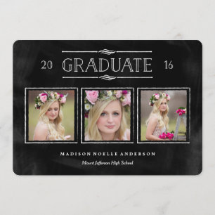Collage in Chalk Graduation Announcement