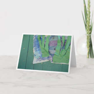 Collage in Green Hues Card