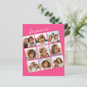 Collage Instagram avec 9 photos carrés carte pour