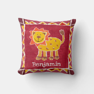 Collage Lion personnalisé Imprimer Coussin de cous