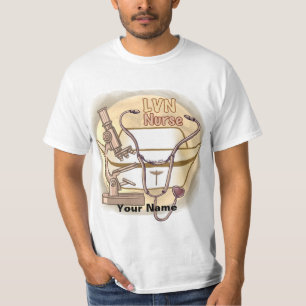 Collage LVN infirmière personnalisée t-shirt