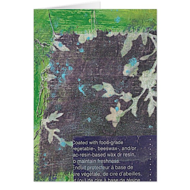 Collage médiatique mixte bleu vert (Devant)