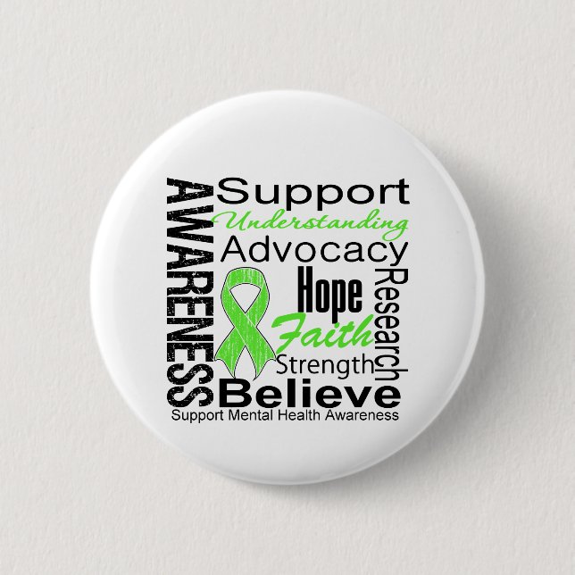 Collage - Mental Health Awareness 2 Inch Round Button (Front)