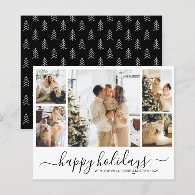 Collage minimaliste Budget Flyer de Noël (Devant / Derrière)