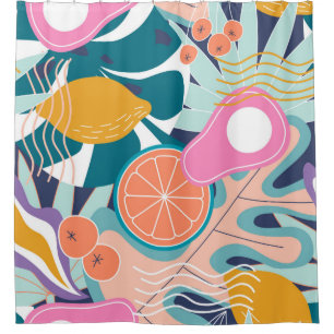 Collage modern floral seamless pattern. Modern exo