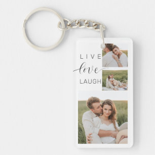 Collage moderne Couple Photo & Live Love Laugh Cad