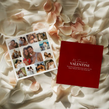 Collage moderne Red Valentine's Day Carte photo