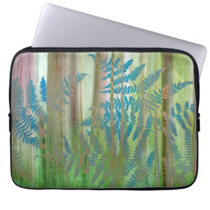 Collage of Bracken Ferns and Forest Seabeck, WA Laptop Sleeve