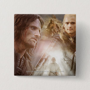 Collage of Characters 2 Inch Square Button