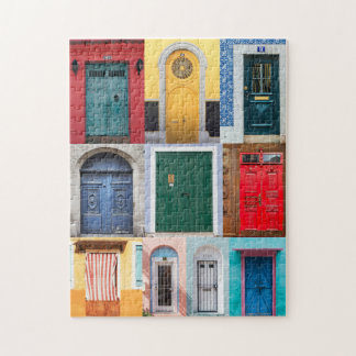 Collage of Coloured Doors Jigsaw Puzzle