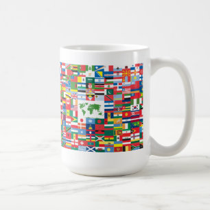 Collage of Country Flags from All Over The World Coffee Mug