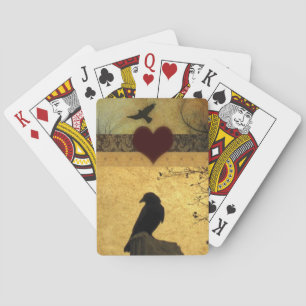 Collage Of Crows Playing Cards