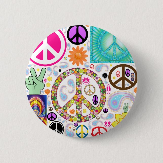 Collage of Peace 2 Inch Round Button (Front)