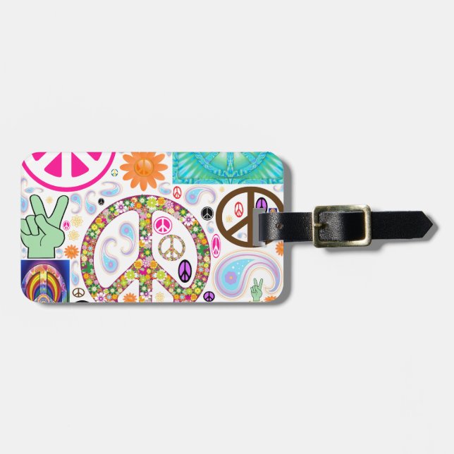 Collage of Peace Luggage Tag (Front Horizontal)