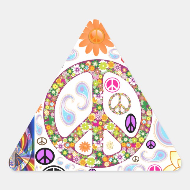 Collage of Peace Triangle Sticker (Front)