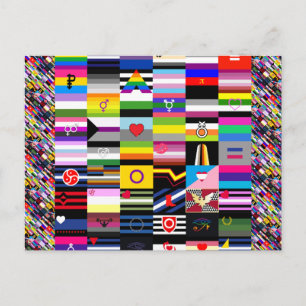 Collage of Pride Flags Postcard
