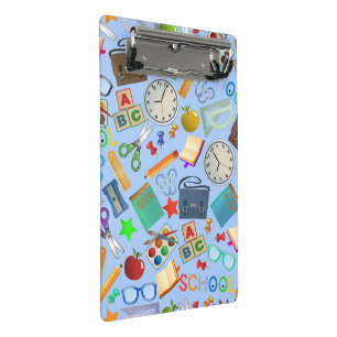 Collage of School Supplies Mini Clipboard