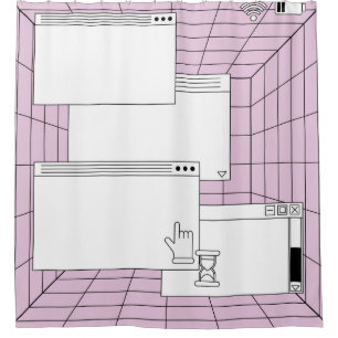 Collage of user interface elements. Cyberpunk and 