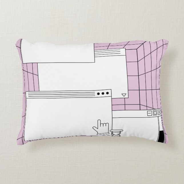 Collage of user interface elements. Cyberpunk and  Accent Pillow (Front)