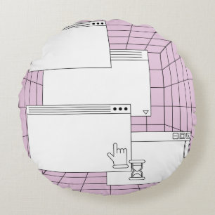 Collage of user interface elements. Cyberpunk and Round Pillow