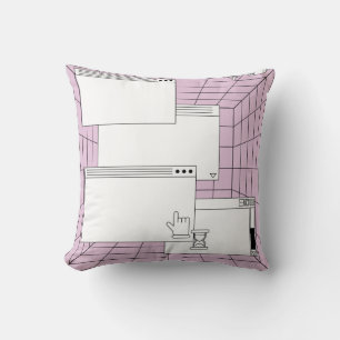 Collage of user interface elements. Cyberpunk and Throw Pillow