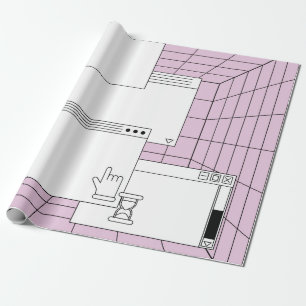 Collage of user interface elements. Cyberpunk and  Wrapping Paper