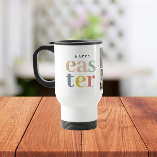 Collage Photo And Colourful Easter   Holiday Gift Travel Mug