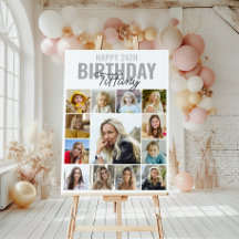 Collage Photo Any Age Happy Birthday 