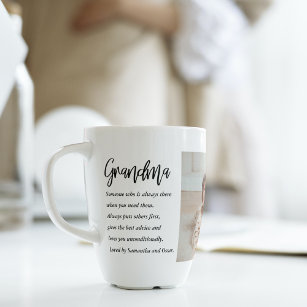 Collage Photo & Best Grandma Ever Best Beauty Gift Latte Mug