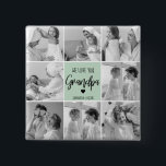 Collage Photo Best Grandpa Ever Pastel Mint Gift<br><div class="desc">This beautiful collage photo is the perfect way to express your love for your grandpa. Featuring the heartfelt message "We love you grandpa" in elegant lettering against a soothing pastel mint background, this piece captures the warmth and affection you feel for your grandpa. The collage design allows you to include...</div>