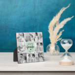 Collage Photo Best Grandpa Ever Pastel Mint Gift Plaque<br><div class="desc">This beautiful collage photo is the perfect way to express your love for your grandpa. Featuring the heartfelt message "We love you grandpa" in elegant lettering against a soothing pastel mint background, this piece captures the warmth and affection you feel for your grandpa. The collage design allows you to include...</div>