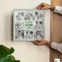 Collage Photo Best Grandpa Ever Pastel Mint Gift