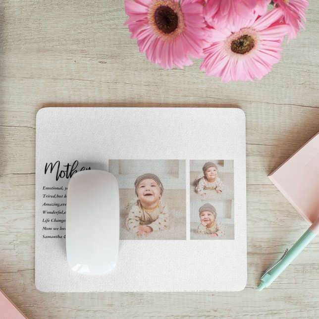 Collage Photo & Best Mother Quote Lovely Gift Mouse Pad (Creator Uploaded)