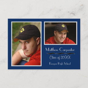 Collage photo bleu et gris 2 -3x5 Grad Faire-part