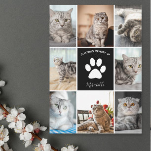 Collage Photo Cat En Mémoire Amoureuse Carte perso