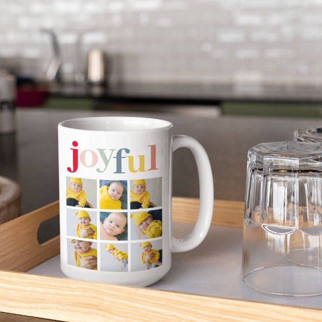 Collage Photo | Colourful Joyful Holiday Gift Coffee Mug (Creator Uploaded)