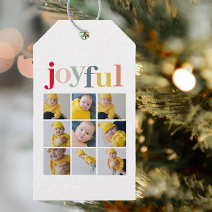 Collage Photo   Colourful Joyful Holiday Gift Tags