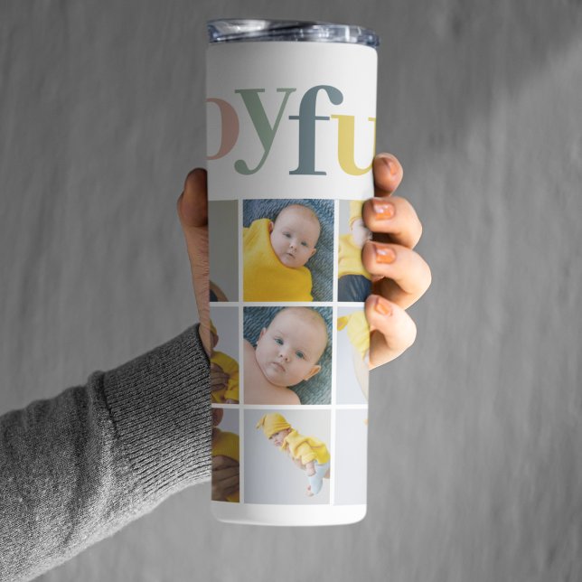 Collage Photo | Colourful Joyful Holiday Gift Thermal Tumbler (Creator Uploaded)