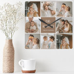 Collage Photo Dad We Love You Happy Fathers Day Square Wall Clock<br><div class="desc">A collage photo is a collection of pictures arranged together in a visually pleasing manner, and it can be a great way to celebrate special occasions like Father's Day. In this particular collage, we have compiled several photos that capture the loving memories we have shared with our dad over the...</div>
