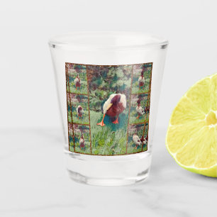 Collage photo de canard, Verre de tir