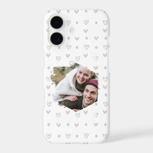Collage photo de couple cœur pastel romantique