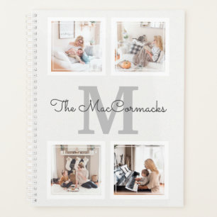 Collage photo de famille moderne Monogramme initia