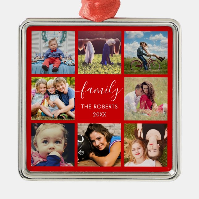 Collage photo de famille Ornement en céramique per (Devant)
