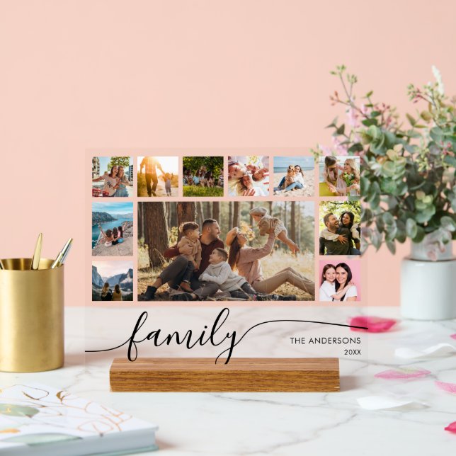 Collage photo de famille simple et moderne (Mariage)