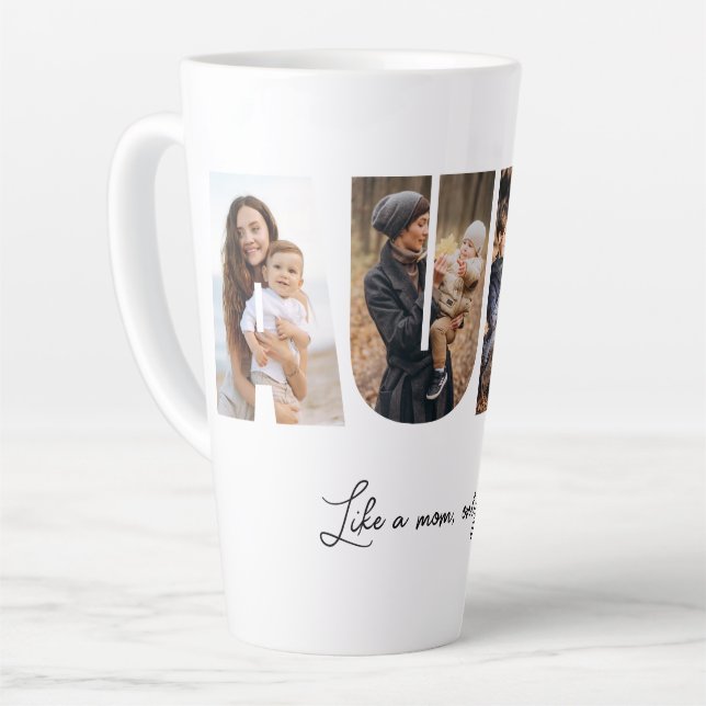 Collage photo de tante Latte Mug (Angle gauche)