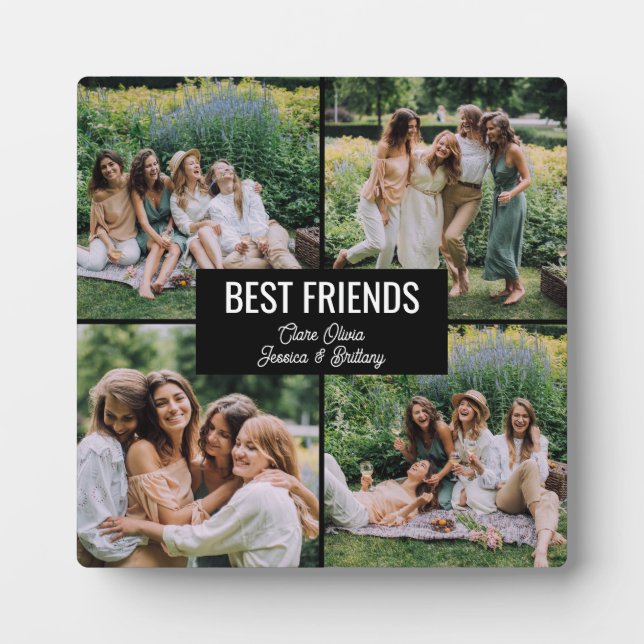 Collage photo des meilleurs amis Plaque (Devant)